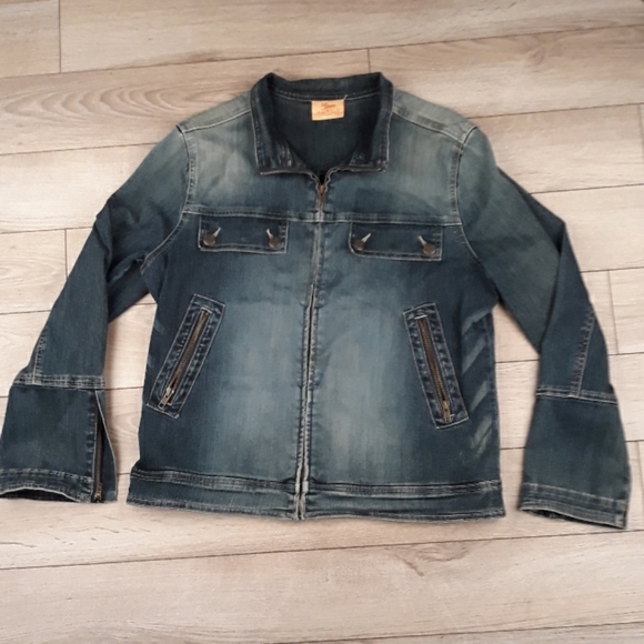 RM WILLIAMS Cotton‎ Blend Denim Western Womens Sz 14 Blue Jean Jacket - Picture 1 of 10